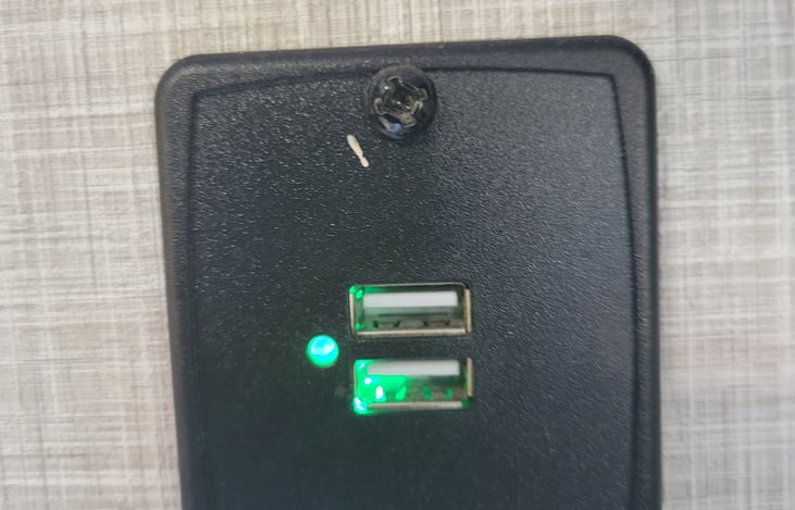 Several USB ports in trailer.