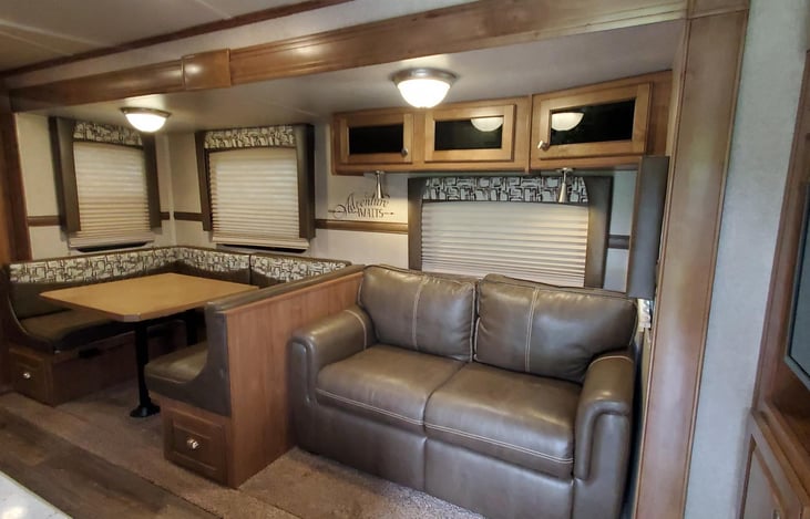 Couch and Dinette turn into 2 person beds.