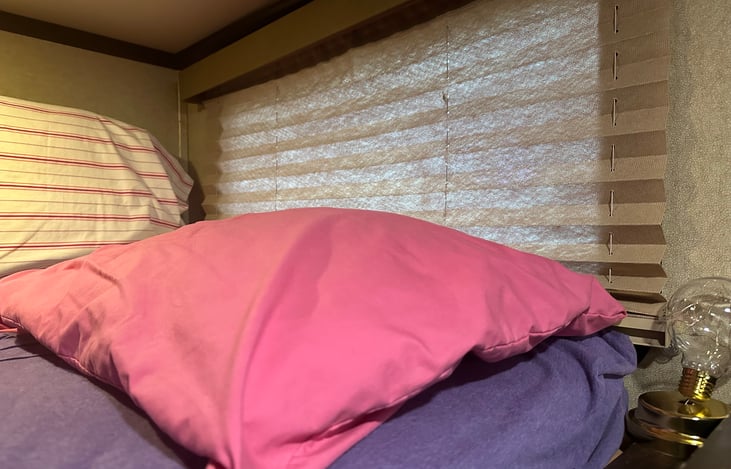 Loft above living area.  Super fun for kids.