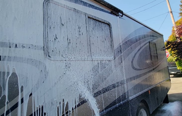 Destiny gets a good wash after every use