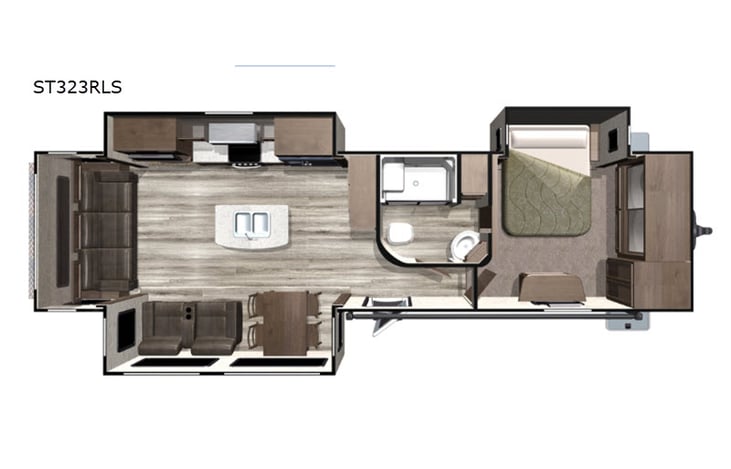 Representative floor plan provided by a trusted RVshare partner.