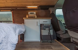 Cozy, Solar-Powered Ford Econoline Camper Van