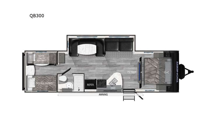 Representative floor plan provided by a trusted RVshare partner.