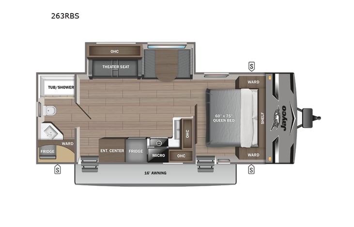 Representative floor plan provided by a trusted RVshare partner.