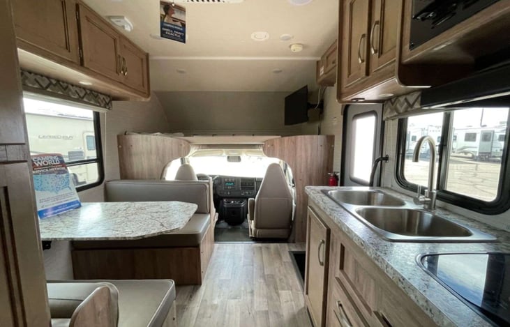 From the back looking forward view.