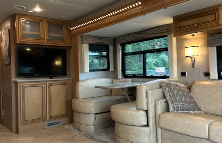 Dining table with TV