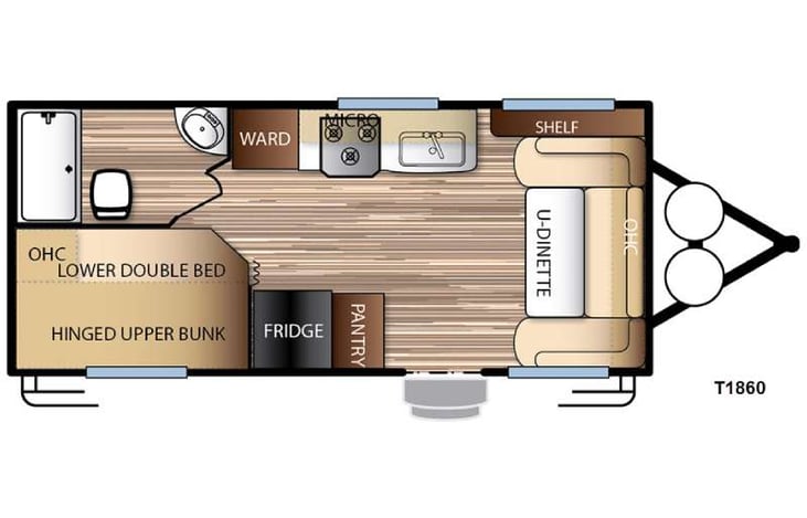 Representative floor plan provided by a trusted RVshare partner.