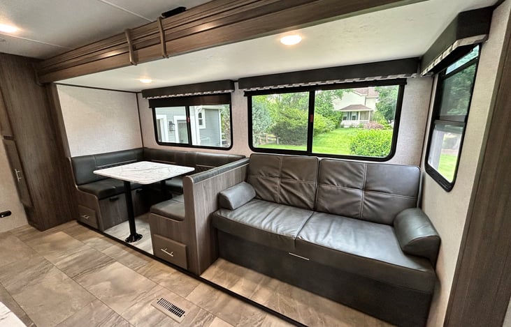 Ample space in the living/dining area