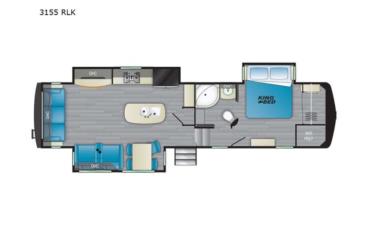 Representative floor plan provided by a trusted RVshare partner.