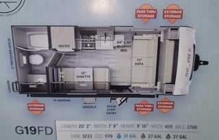 "The Ross"  cozy 2022 rockwood geo pro 19FD