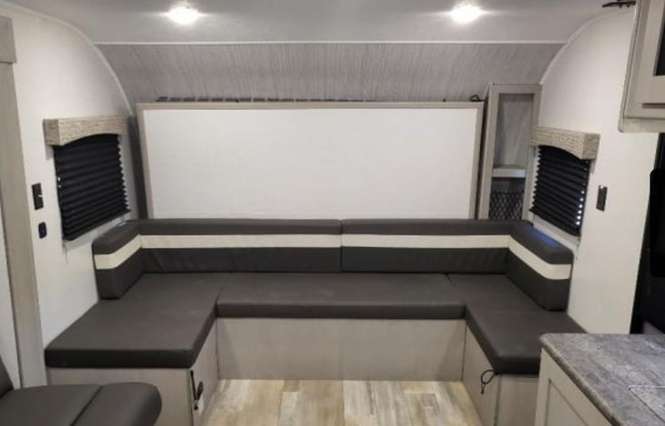 Dinette area and Murphy bed