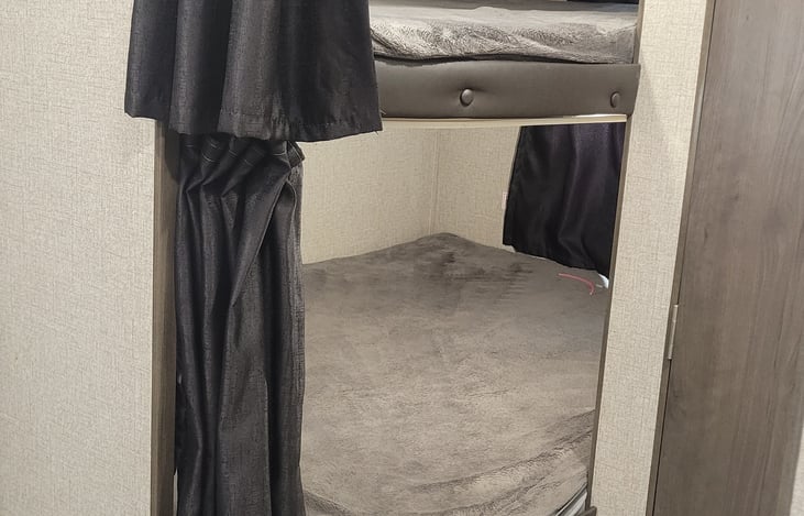 double sized bunks.  Sleeps 2 each.