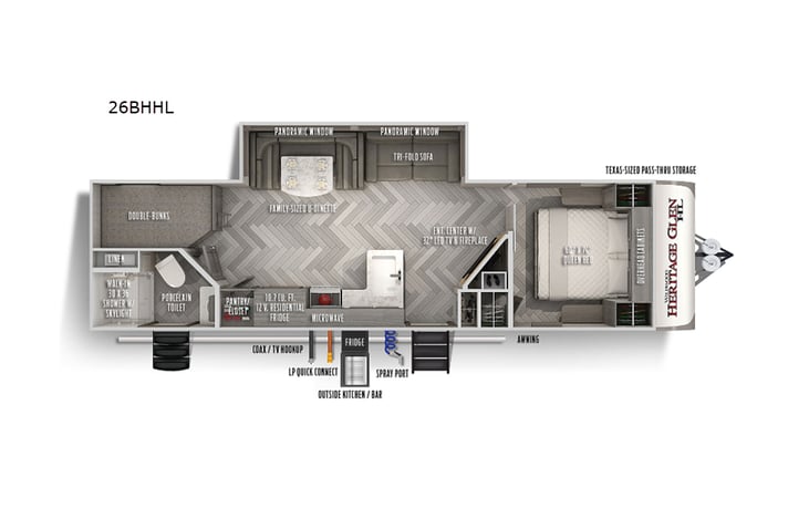 Representative floor plan provided by a trusted RVshare partner.