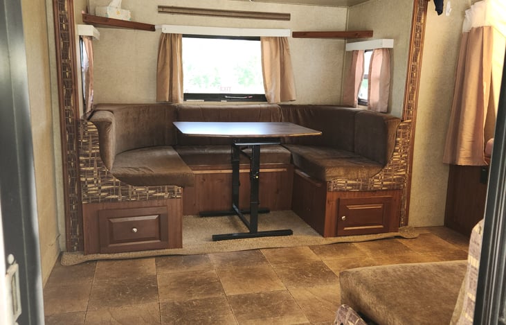 Dining table and open area