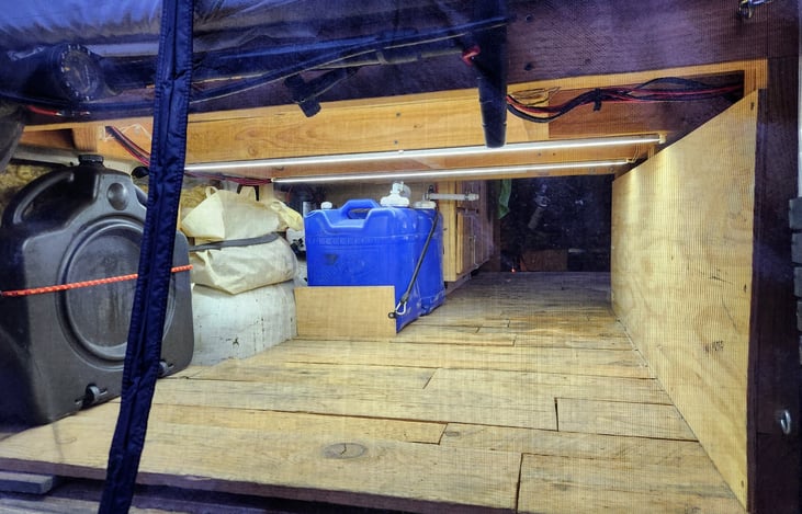 Good lighting and plenty of storage under the bed