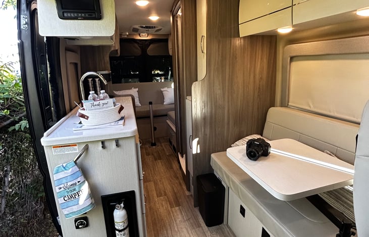 Sleek and modern design comfortably accommodates 4 adults.