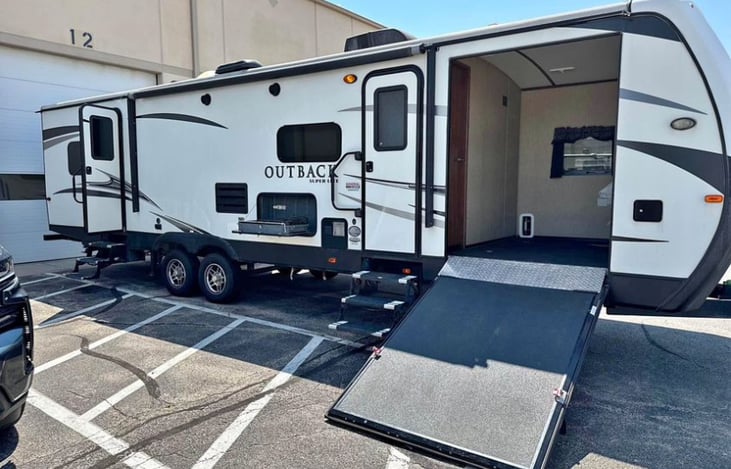 Ramp to garage/bunk room