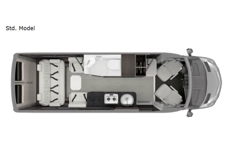 Representative floor plan provided by a trusted RVshare partner.