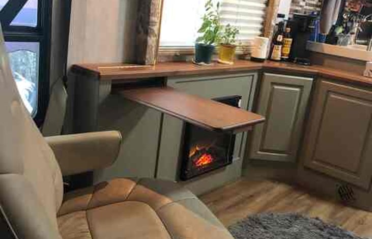 Pull-out desk/table for convenience