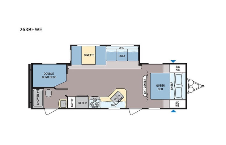 Representative floor plan provided by a trusted RVshare partner.