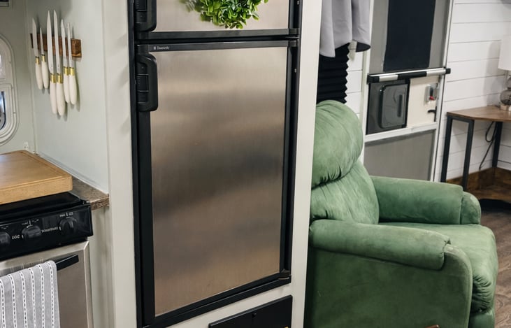 Fully equipped kitchen with ample cabinet space and everything you need for simple meals or longer stays.