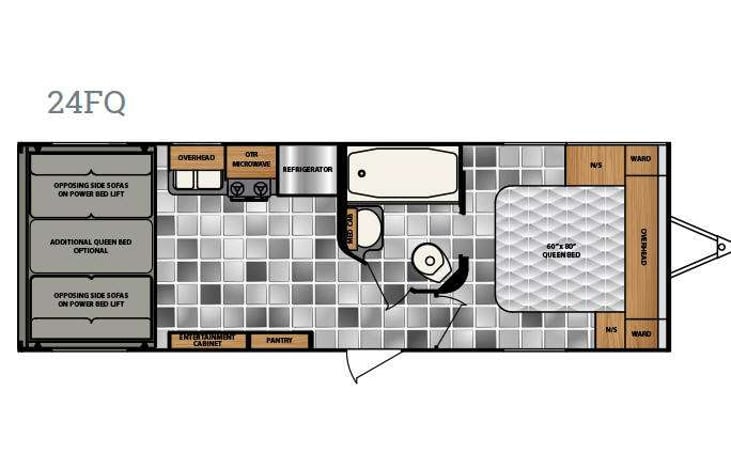 Representative floor plan provided by a trusted RVshare partner.