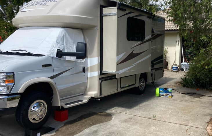 Slide out for more interior room.   Hit the button and BAM.....its out!