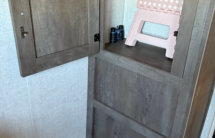 Additional storage in kids bunk room