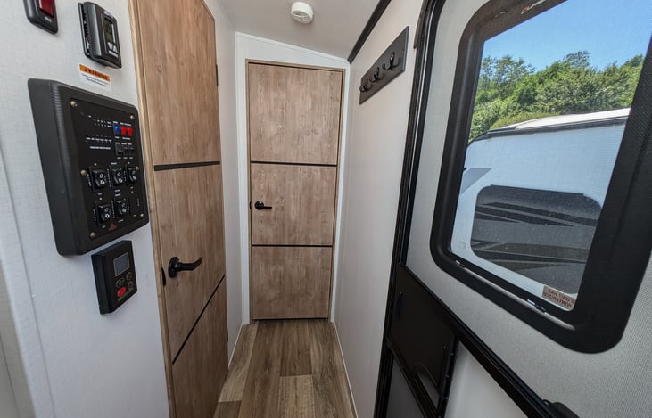 Entry hallway and control panel