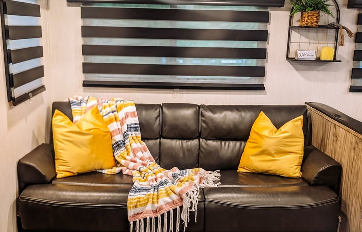 Sleeper sofa in living room