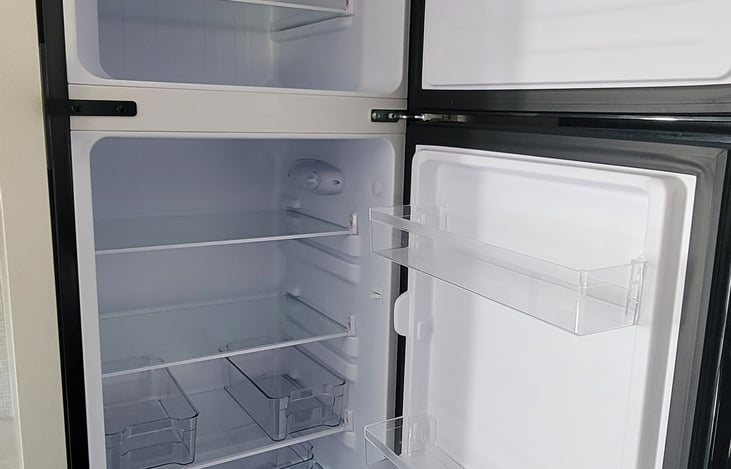 Fridge with open doors