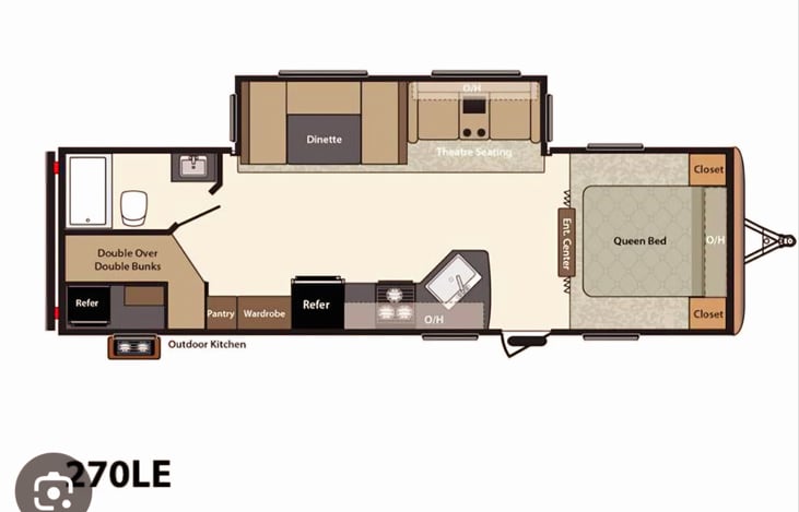 Sleeps 8, fully stocked,Outdoor kitchen, outdoor shower, also indoor  full bathroom!