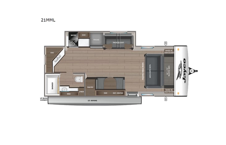 Representative floor plan provided by a trusted RVshare partner.