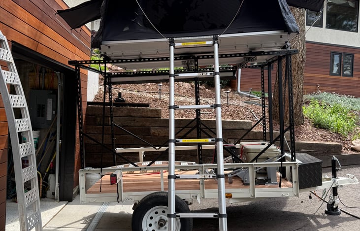 It’s a ways up there so please be comfortable with ladders if you rent!