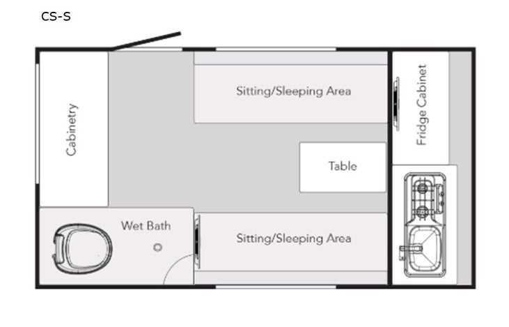 Representative floor plan provided by a trusted RVshare partner.