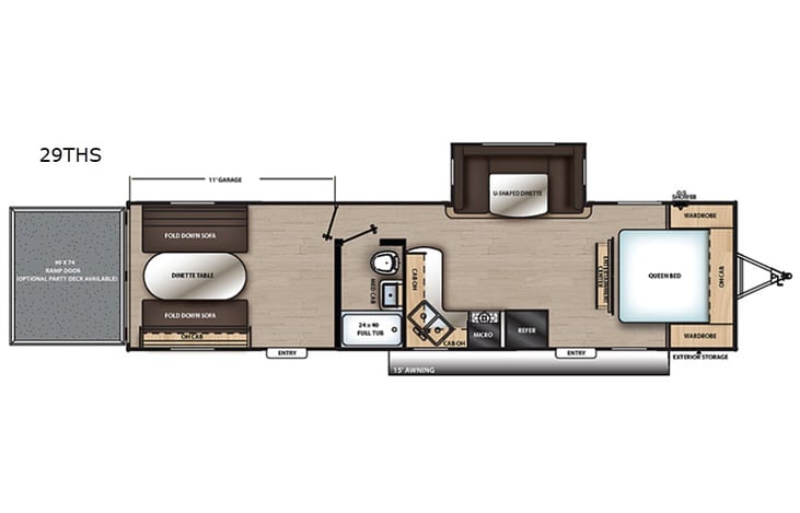Representative floor plan provided by a trusted RVshare partner.