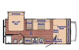 Small class C with dinette and queen bed - unit 1
