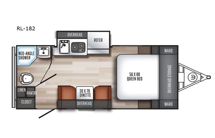 Representative floor plan provided by a trusted RVshare partner.