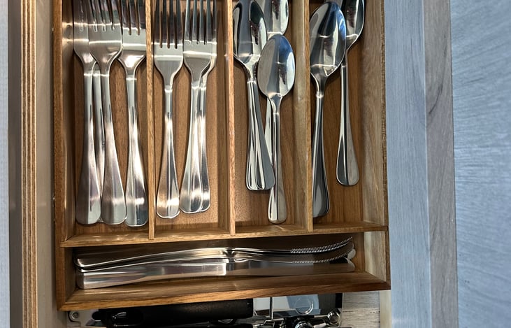 enough silverware for all eight.