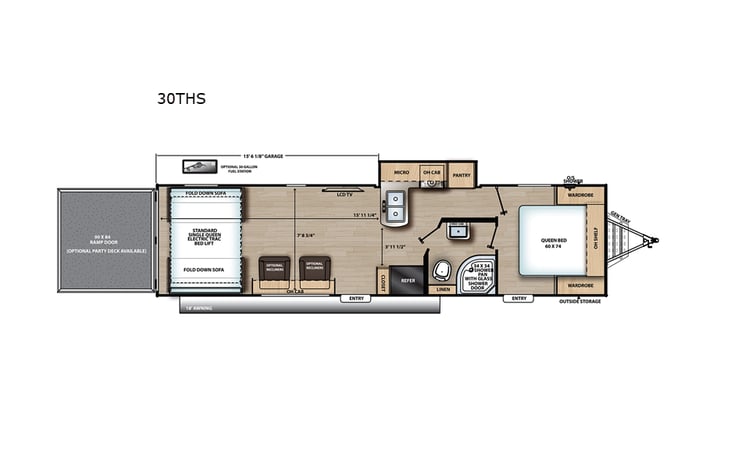 Representative floor plan provided by a trusted RVshare partner.
