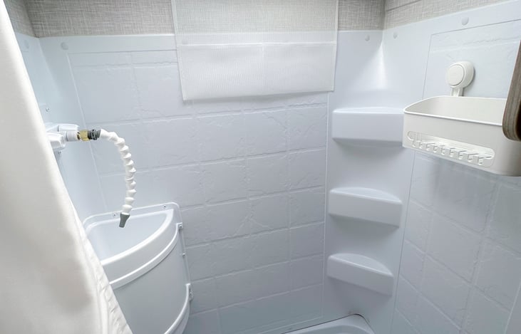 Shower with skylight