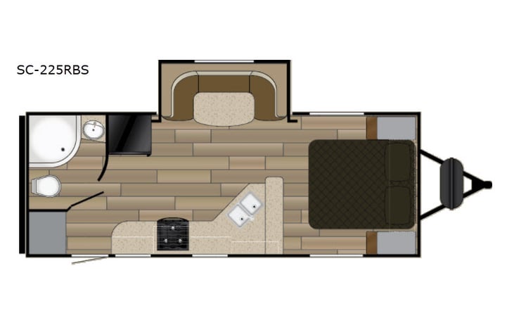 Representative floor plan provided by a trusted RVshare partner.