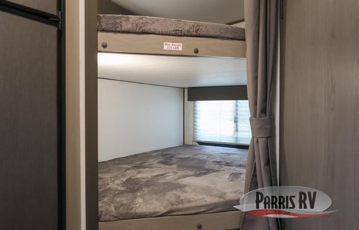 Double size bunks on top and bottom! Can easily fit multiple children or adults