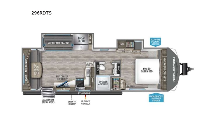 Representative floor plan provided by a trusted RVshare partner.