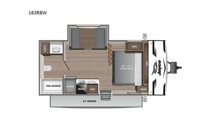 Representative floor plan provided by a trusted RVshare partner.