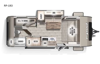 R-POD 193 w/King Size Bed **Delivery Offered**
