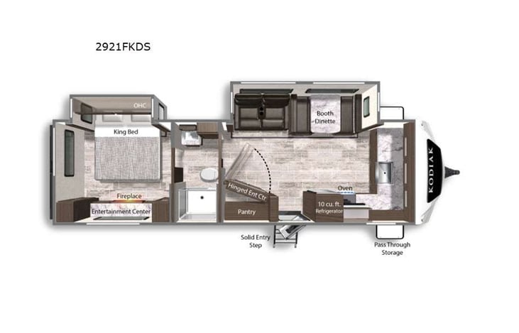 Representative floor plan provided by a trusted RVshare partner.