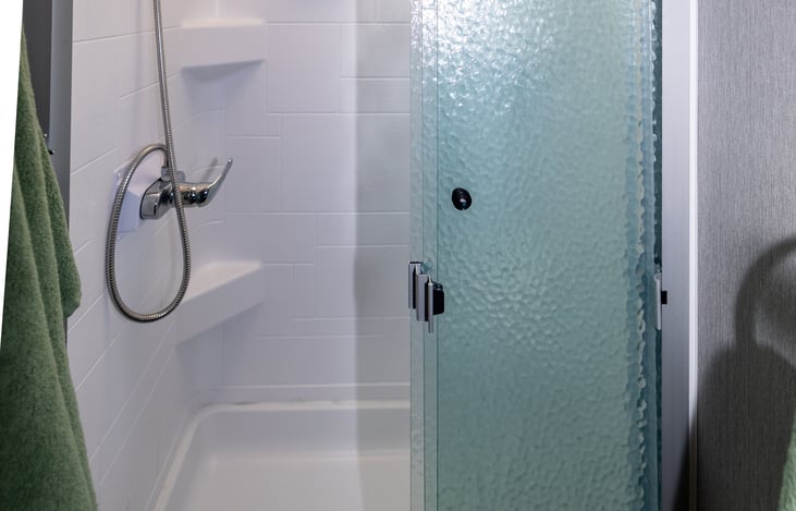 Shower in master bedroom