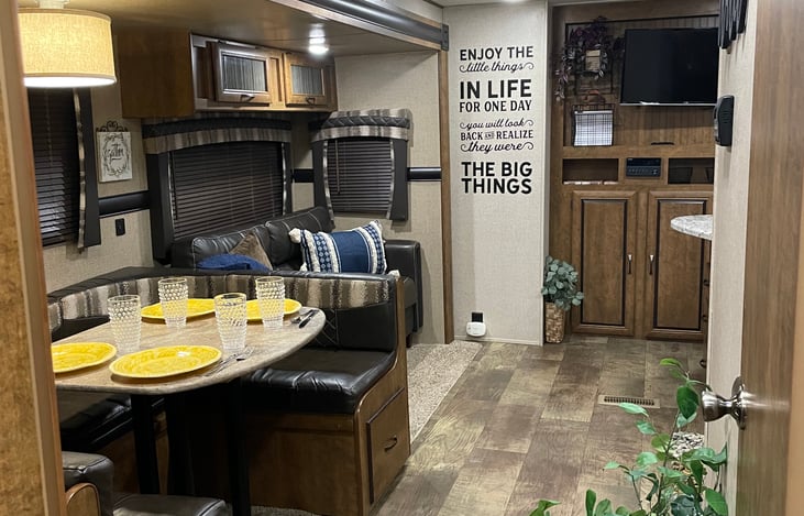 Dinette area (converts to bed) and Lounge area (also converts to bed.