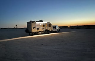 Cozy, comfy travel trailer